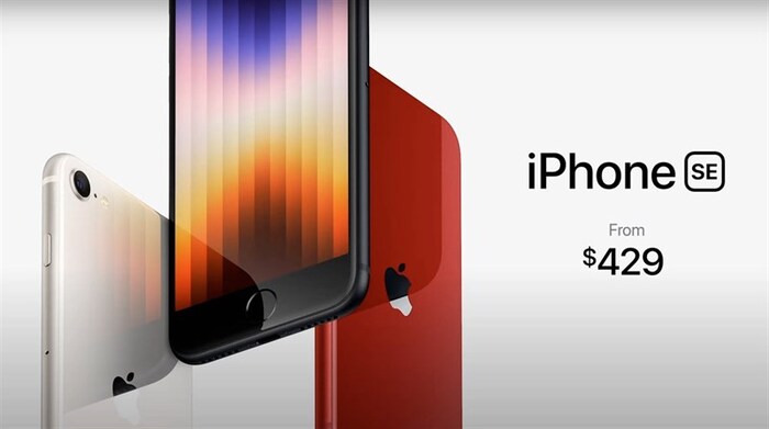 Giá khởi điểm của iPhone SE 3 là 429 USD (Khoảng 9,8 triệu đồng)