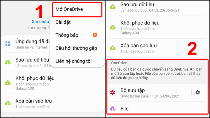 Mở OneDrive và làm theo hướng dẫn