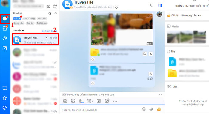 Chọn Truyền file