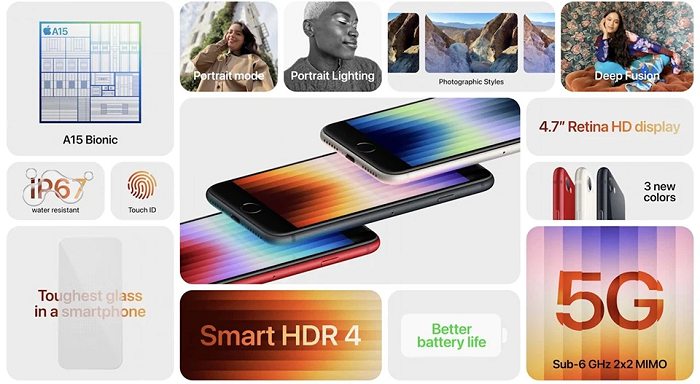 Toàn bộ những nâng cấp trên iPhone SE 2022 chủ yếu đến từ phần cứng bên trong