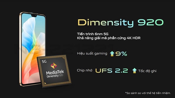vivo V23 5G được trang bị con chip Dimensity 920