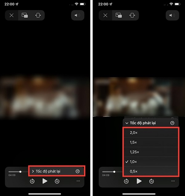 Cách tua nhanh video trên iPhone