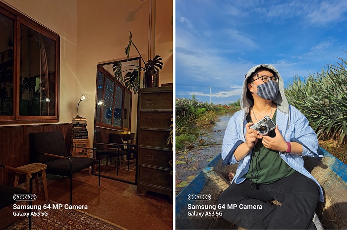Camera Galaxy A53 dễ dàng chụp lại bất kỳ khung hình nào dù ngoài trời hay thiếu sáng