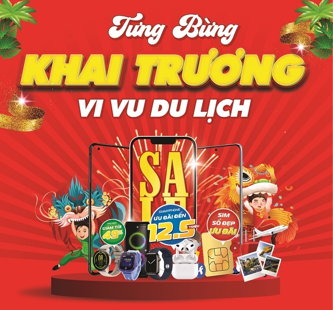Mừng khai trương siêu thị mới Viettel Store tại Đồng Nai mua smartphone giảm đến 12,5 triệu, Phụ kiện giảm tới 49%, SIM số đẹp ưu đãi hấp dẫn