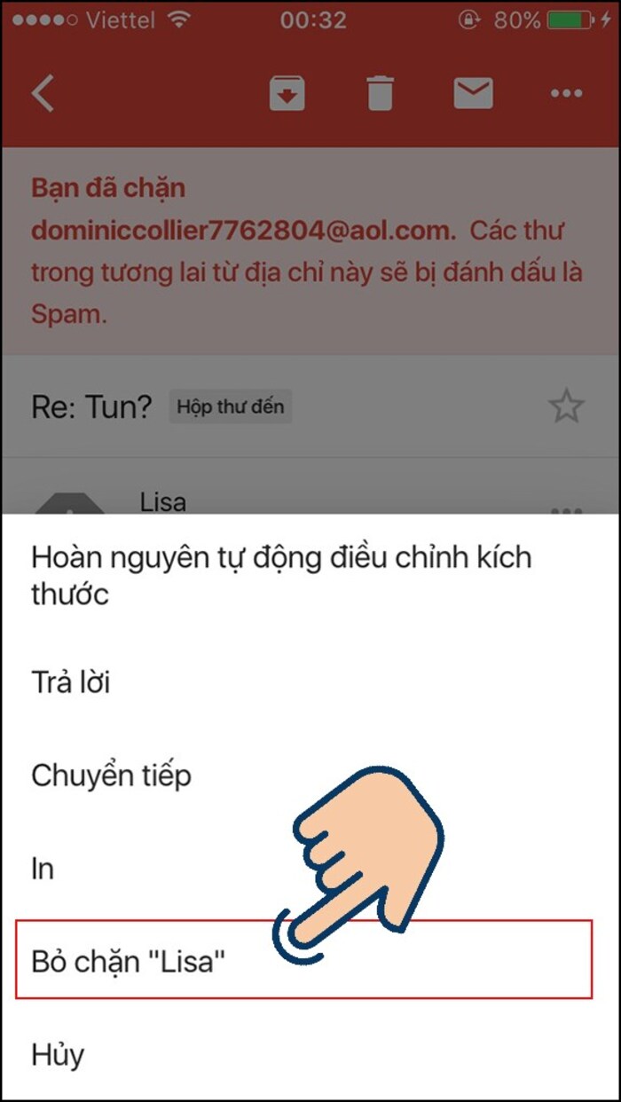 Bỏ chặn dễ dàng