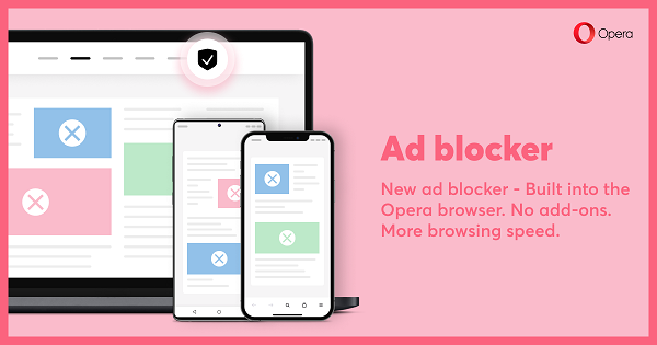  Opera – Inbuilt Ad Blocker
