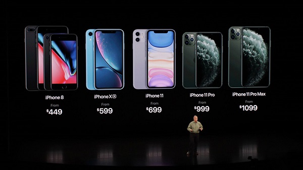 iPhone 11 có giá bán khởi điểm từ 699 USD
