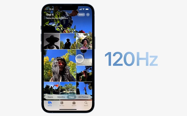 iPhone 13 Pro trang bị màn hình ProMotion tần số quét 120Hz