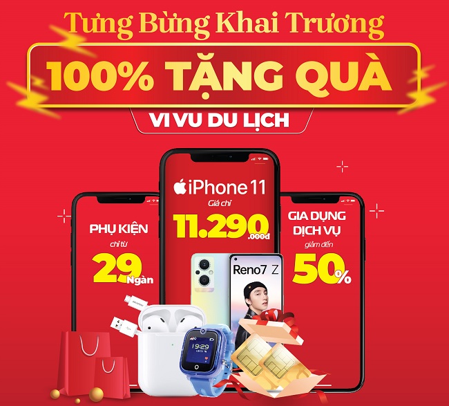 Tưng bừng khai trương siêu thị Viettel Store mới tại TP. HCM - 100% có quà cùng cơ hội vi vu du lịch miễn phí