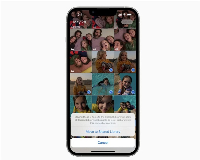 Apple cũng đag bổ sung tính năng chia sẻ thư viện ảnh iCloud trên iOS 16 