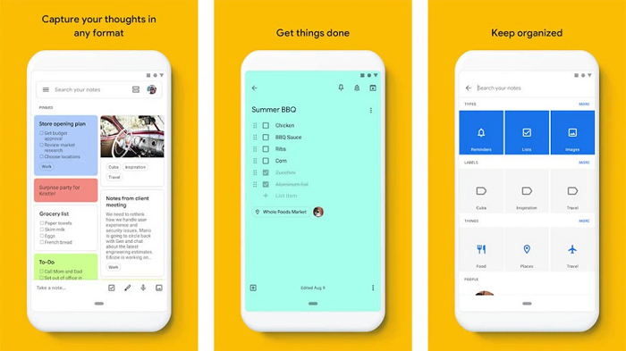 Google Keep cho phép bạn tạo nhanh ghi chú trên điện thoại Android