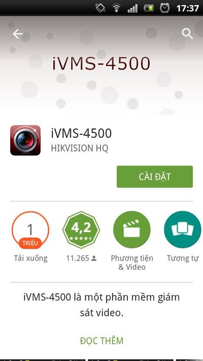  Tải ứng dụng iVMS-4500 trên CH Play