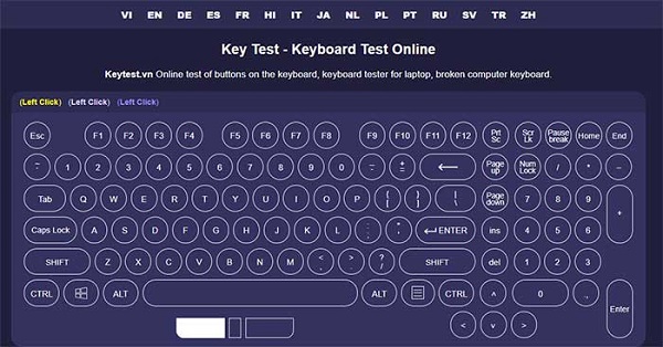 Test keyboard