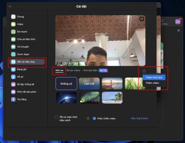 Cách đổi hình nền trong Zoom trên điện thoại và máy tính