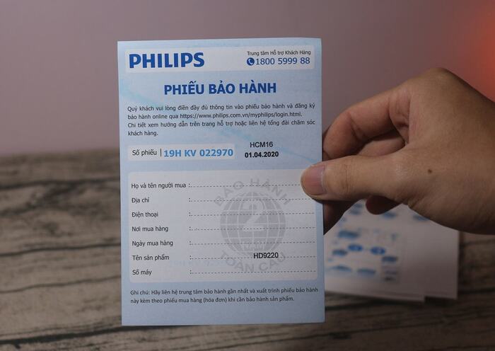 Đây là phiếu bảo hành của nồi