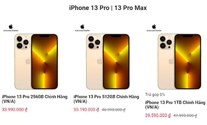 Giá iPhone 13 Pro giảm mạnh sau 10 ngày mở bán tại Việt Nam