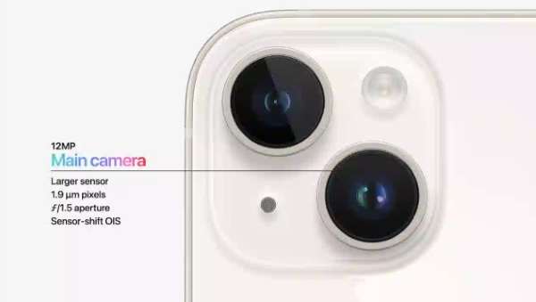 iPhone 14‌ Plus sở hữu cụm camera sau kép có độ phân giải 12MP