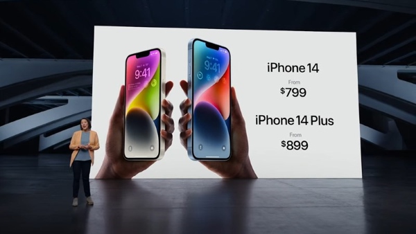 iPhone 14‌ Plus có giá niêm yết từ 899 USD