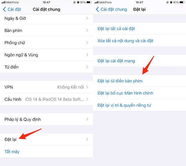 Hướng dẫn cách đặt lại bàn phím iPhone