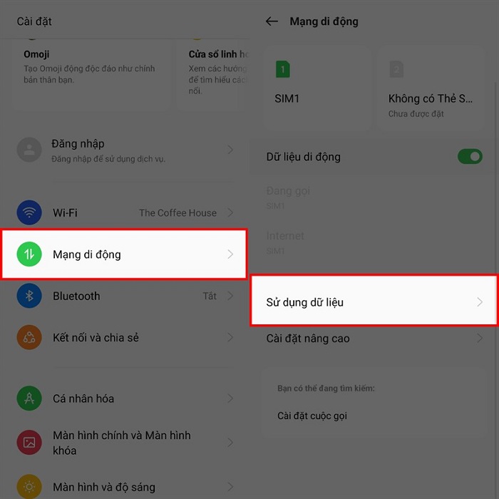 Cách giới hạn dữ liệu trên điện thoại OPPO