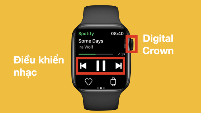 Cách điều khiển nhạc trên Apple Watch
