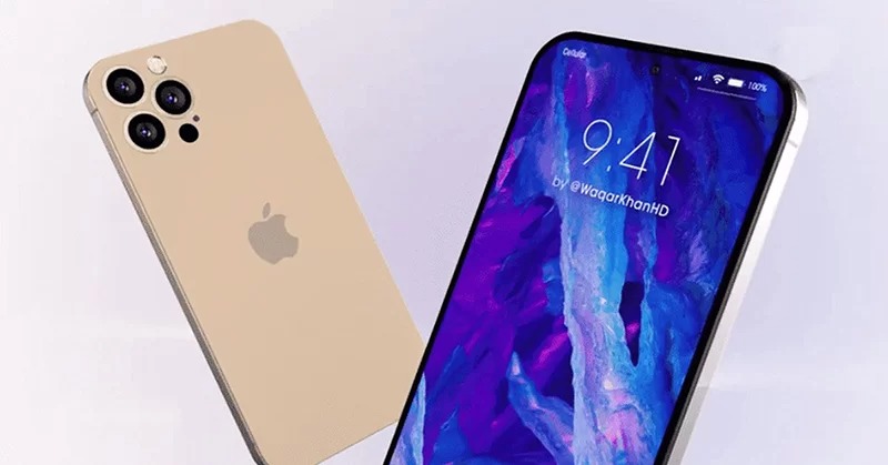 Hình ảnh iPhone 14 Pro màu gold (vàng) do leaker Waqar Khan đăng tải