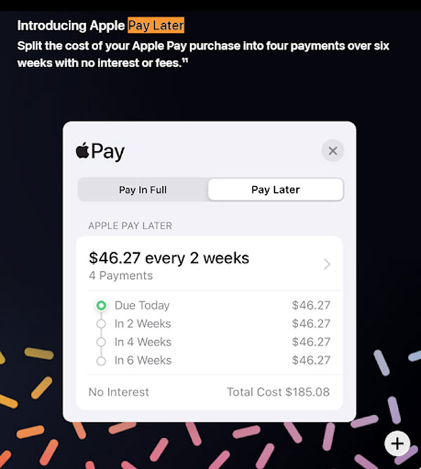 Apple Pay Later là một dịch vụ dùng trước - thanh toán sau được Apple phát triển trong phiên bản iOS 16