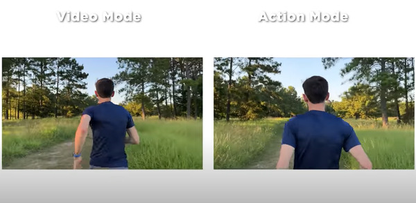 Chế độ action mode khi quay video của iPhone 14 Pro