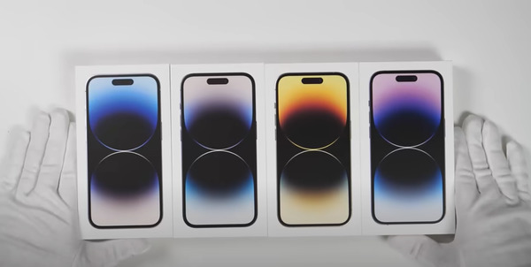 iPhone 14 Pro đập hộp với 4 phiên bản màu sắc