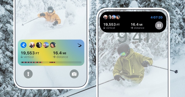 Ứng dụng Slopes trên Dynamic Island cho iOS 16.1