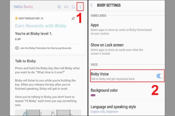 Bật tính năng Bixby Voice trên điện thoại Samsung A23 lên