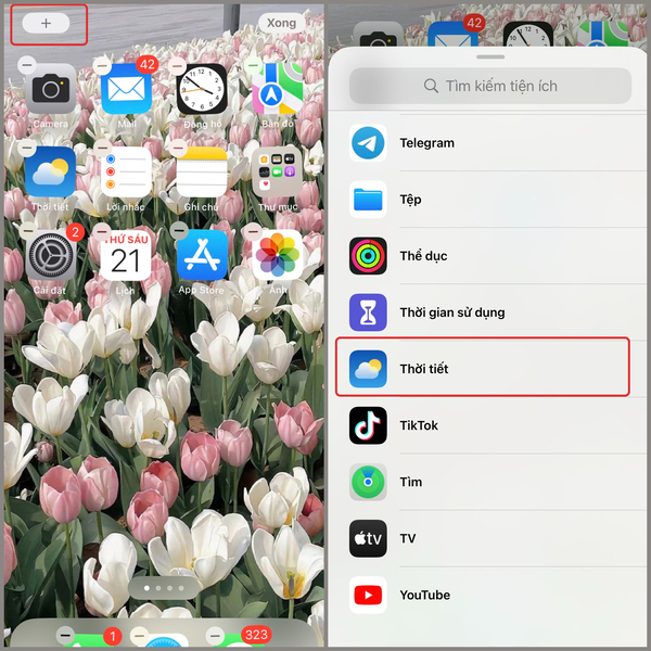 cài đặt thời tiết trên iphone