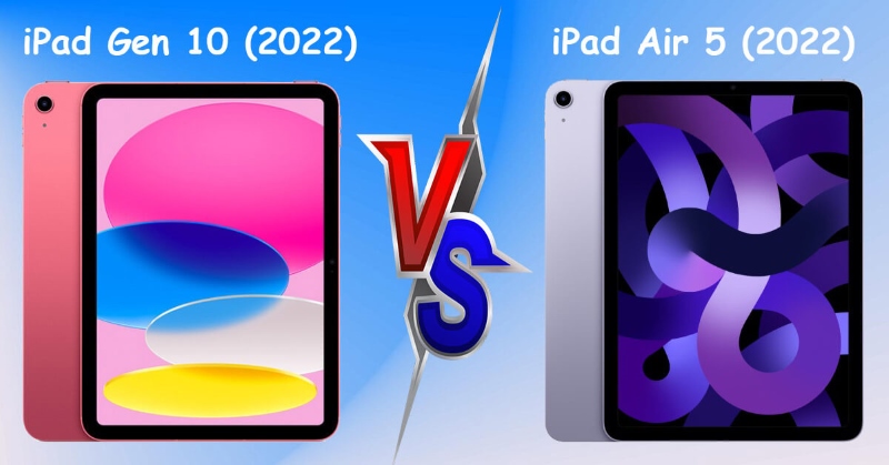 So sánh iPad Gen 10 và Air 5 về thiết kế