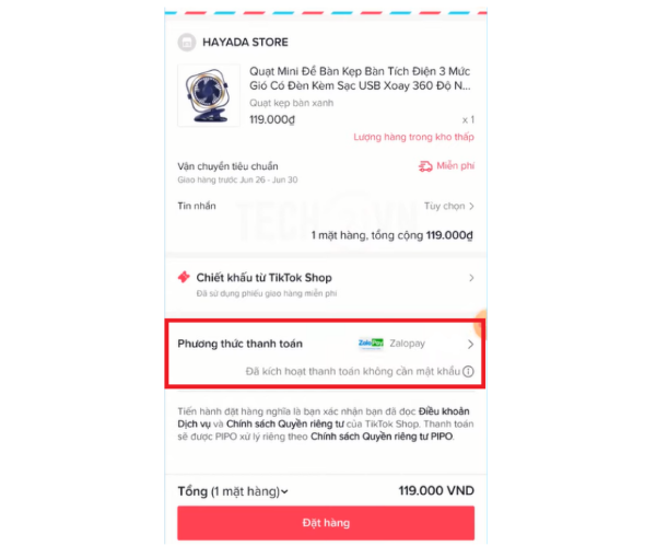 liên kết tài khoản ngân hàng với tiktok shop