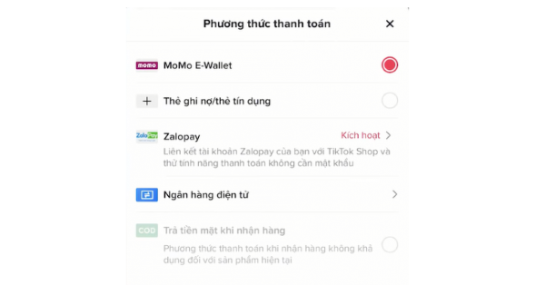 liên kết tài khoản ngân hàng với tiktok shop