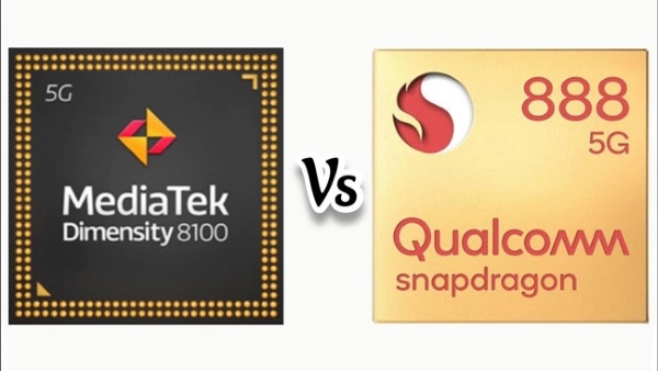 so sánh chip dimensity 8100 và snapdragon 870