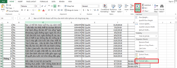 xuống dòng trong excel