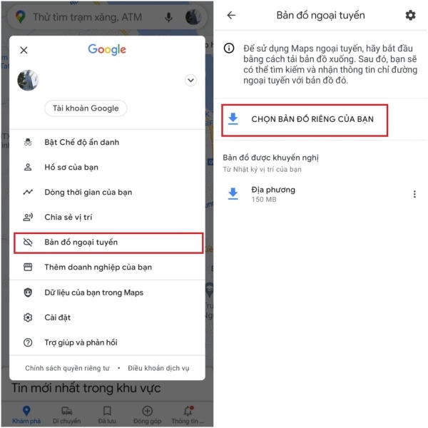 bản đồ ngoại tuyến cho iphone