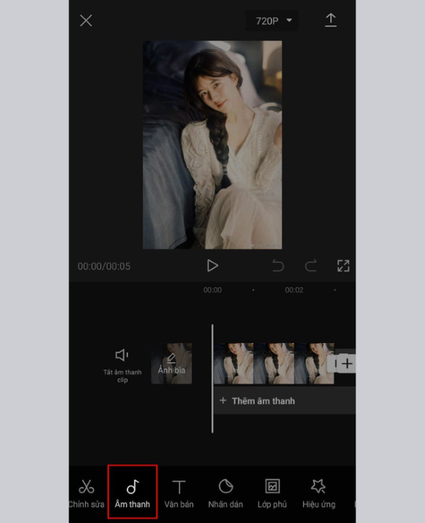 cách thêm nhạc vào capcut