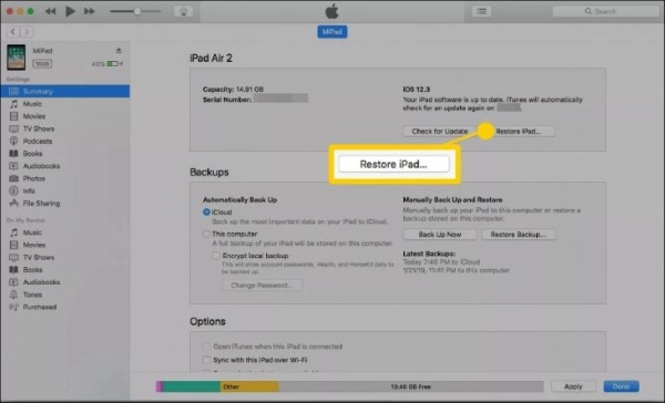 iPad bị tắt nguồn không mở lên được