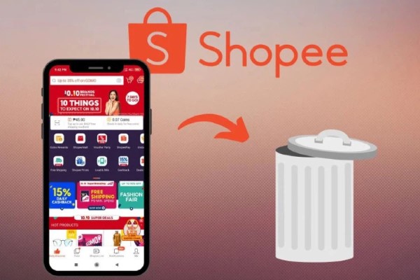 xóa tài khoản Shopee