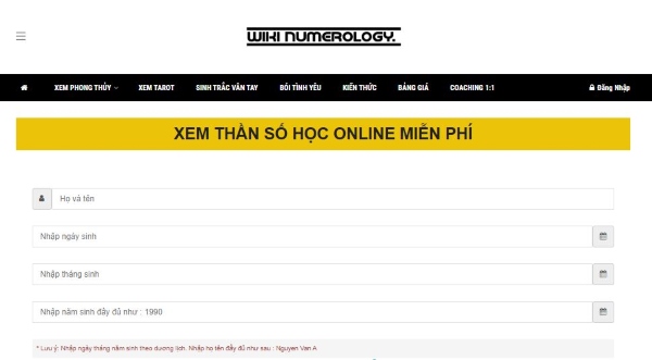 Top 8 Trang Web Tra Cứu Thần Số Học Online Miễn Phí Chính Xác