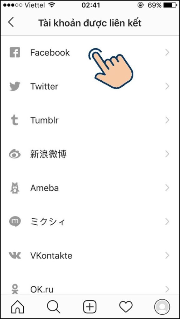 Cách liên kết Instagram với Facebook