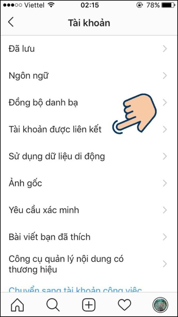 Cách liên kết Instagram với Facebook