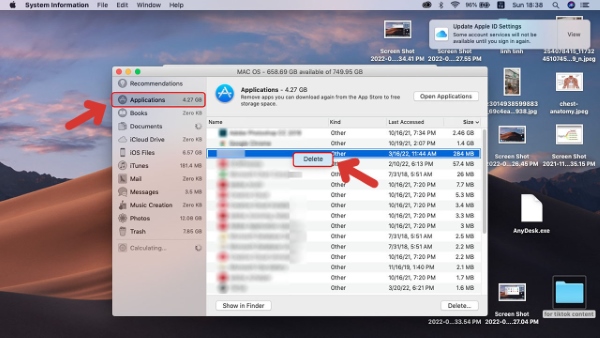 Cách xoá ứng dụng trên macbook