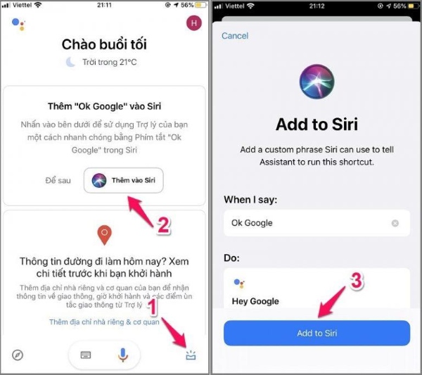 Chọn “Thêm vào Siri” và nhấn “Add to Siri”