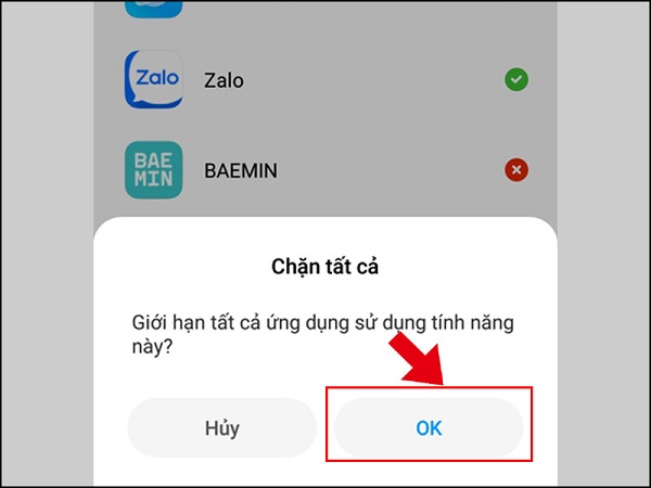 Cách tắt ứng dụng chặn màn hình