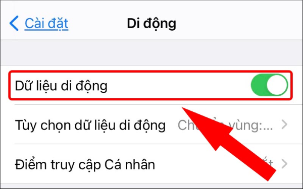 không bật được điểm truy cập cá nhân trên iphone