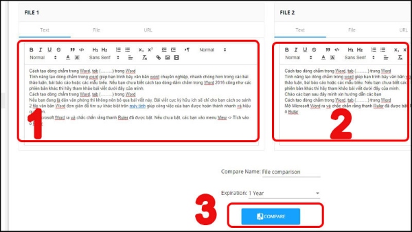 so sánh 2 file word