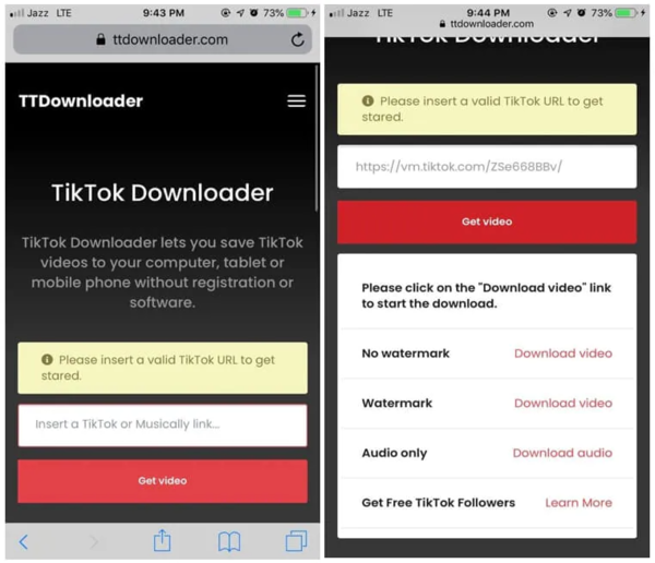 tải video tiktok không logo trên iphone